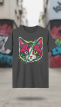 Cotton Tee With Electric Yellow Print