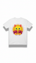 Cotton Tee With Electric Kitten